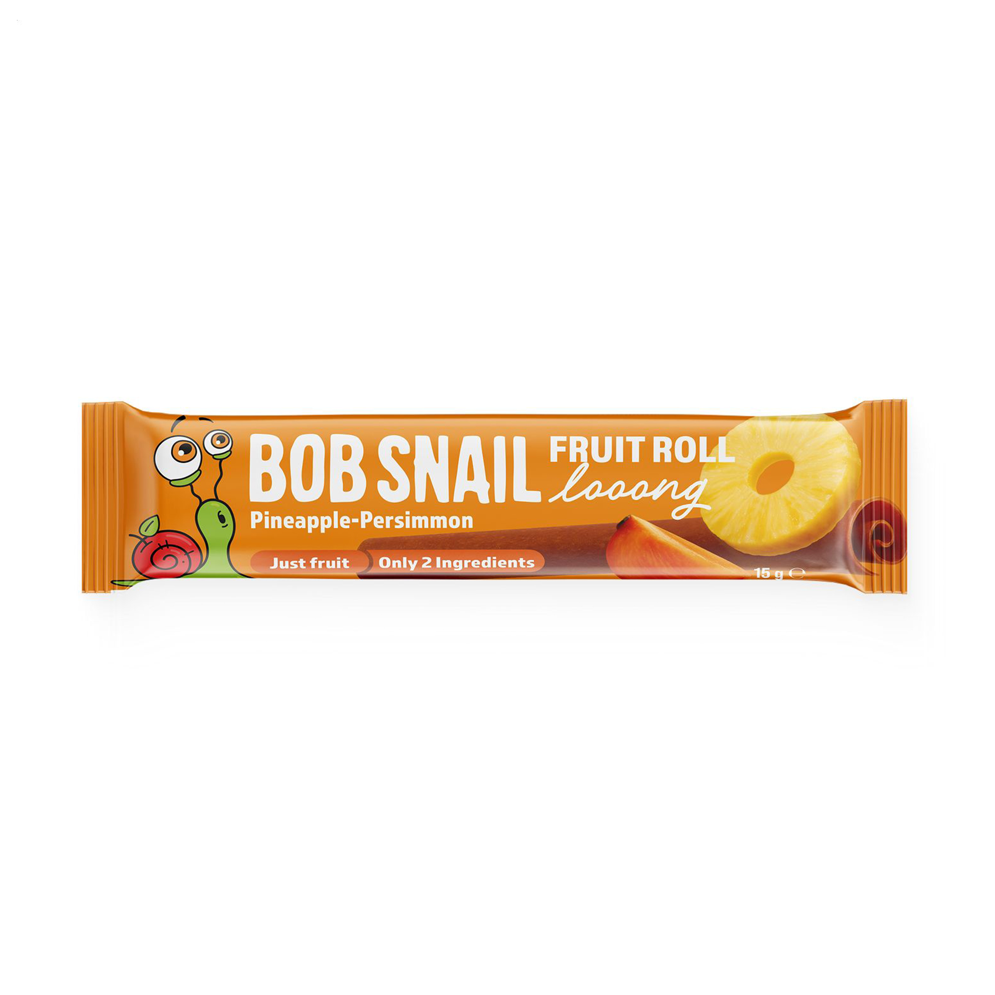 Натуральні цукерки Bob Snail Fruit Roll Looong Хурма-ананас, 15 г